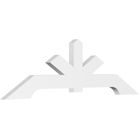 Ekena Millwork Vanguard Architectural Grade PVC Gable Bracket, 60"W x 17 1/2"H x 2"D x 4"F, 7/12 Pitch GBP060X18X0204VAN00